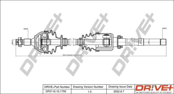 Dr!ve+ DP2110.10.1750 - Приводний вал autocars.com.ua