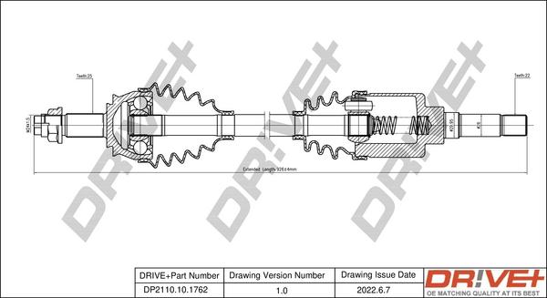 Dr!ve+ DP2110.10.1762 - Приводний вал autocars.com.ua