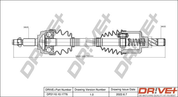 Dr!ve+ DP2110.10.1776 - Приводний вал autocars.com.ua