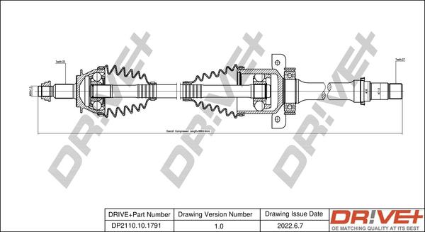 Dr!ve+ DP2110.10.1791 - Приводной вал autodnr.net