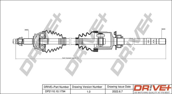 Dr!ve+ DP2110.10.1794 - Приводний вал autocars.com.ua