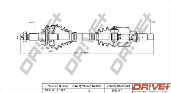 Dr!ve+ DP2110.10.1797 - Приводной вал autodnr.net