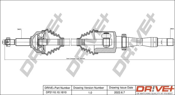 Dr!ve+ DP2110.10.1810 - Приводной вал autodnr.net