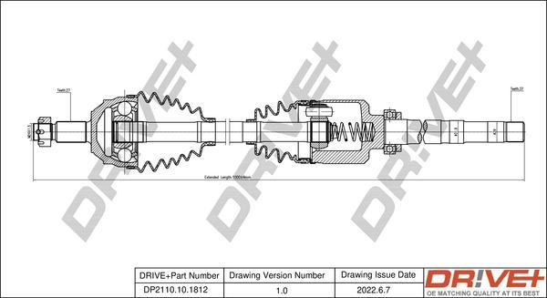 Dr!ve+ DP2110.10.1812 - Приводний вал autocars.com.ua