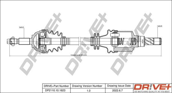 Dr!ve+ DP2110.10.1823 - Приводний вал autocars.com.ua