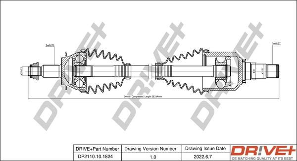 Dr!ve+ DP2110.10.1824 - Приводной вал autodnr.net