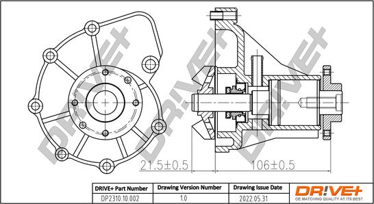 Dr!ve+ DP2310.10.002 - Водяний насос autocars.com.ua