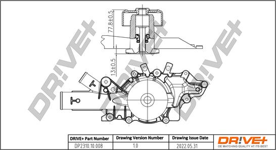 Dr!ve+ DP2310.10.008 - Водяний насос autocars.com.ua