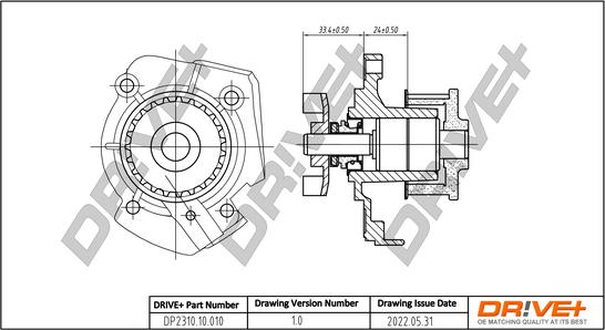 Dr!ve+ DP2310.10.010 - Водяний насос autocars.com.ua