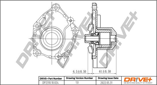 Dr!ve+ DP2310.10.024 - Водяний насос autocars.com.ua