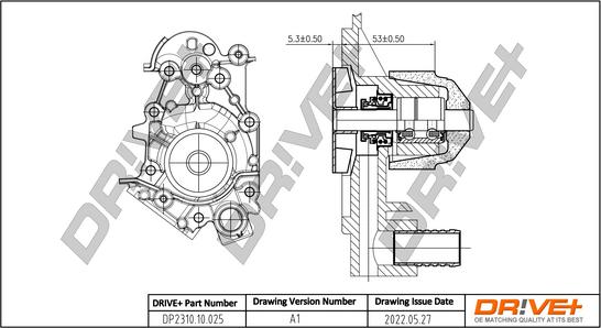 Dr!ve+ DP2310.10.025 - Водяний насос autocars.com.ua