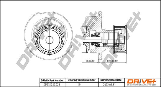 Dr!ve+ DP2310.10.028 - Водяний насос autocars.com.ua