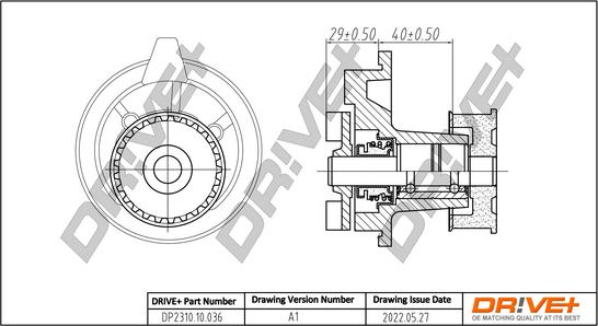 Dr!ve+ DP2310.10.036 - Водяний насос autocars.com.ua