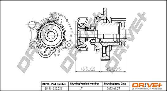 Dr!ve+ DP2310.10.037 - Водяний насос autocars.com.ua