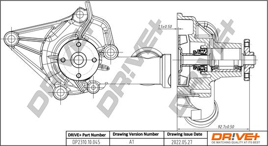 Dr!ve+ DP2310.10.045 - Водяний насос autocars.com.ua