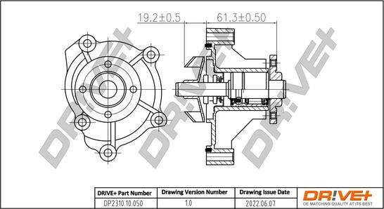 Dr!ve+ DP2310.10.050 - Водяний насос autocars.com.ua