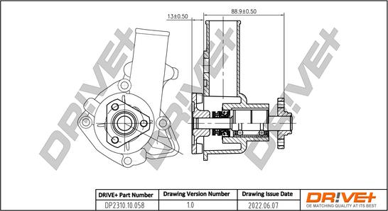 Dr!ve+ DP2310.10.058 - Водяний насос autocars.com.ua