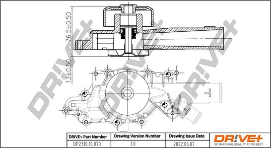 Dr!ve+ DP2310.10.070 - Водяний насос autocars.com.ua