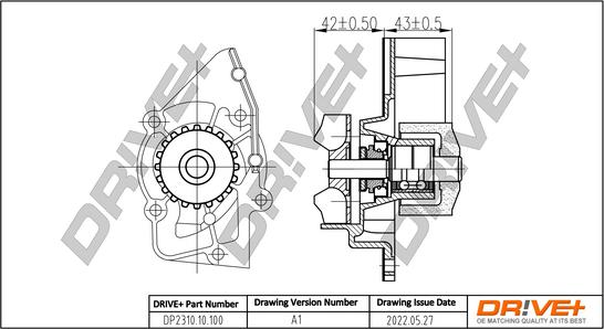 Dr!ve+ DP2310.10.100 - Водяний насос autocars.com.ua