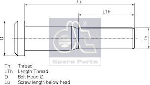 DT Spare Parts 4.40174 - Болт крепления колеса autodnr.net