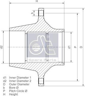 DT Spare Parts 5.30173 - Ступица колеса, поворотный кулак autodnr.net