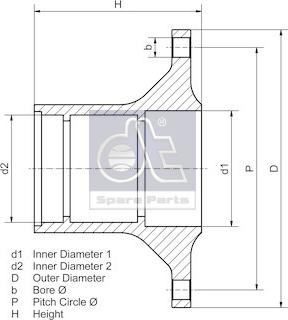 DT Spare Parts 1.17301 - Маточина колеса autocars.com.ua