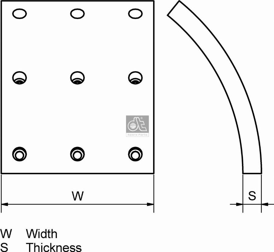 DT Spare Parts 7.92421 - Комплект тормозных башмаков, барабанные тормоза avtokuzovplus.com.ua