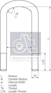 DT Spare Parts 1.25357 - Драбина ресори autocars.com.ua