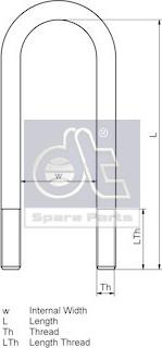 DT Spare Parts 4.40502 - Драбина ресори autocars.com.ua