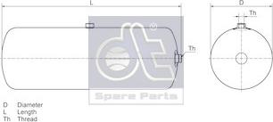 DT Spare Parts 3.70101 - Повітряний балон, пневматична система autocars.com.ua