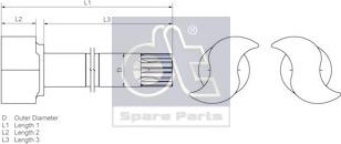 DT Spare Parts 1.18793 - Гальмівний вал autocars.com.ua