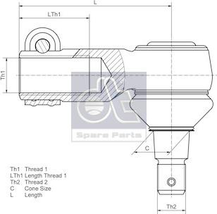 DT Spare Parts 6.47097 - Шарнір, шток вилки перемикання autocars.com.ua