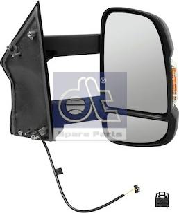 DT Spare Parts 12.83014 - Зовнішнє дзеркало, кабіна водія autocars.com.ua