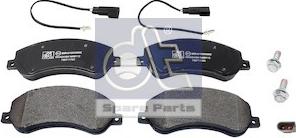 DT Spare Parts 13.93100 - Гальмівні колодки, дискові гальма autocars.com.ua