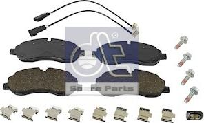 DT Spare Parts 13.93108 - Гальмівні колодки, дискові гальма autocars.com.ua