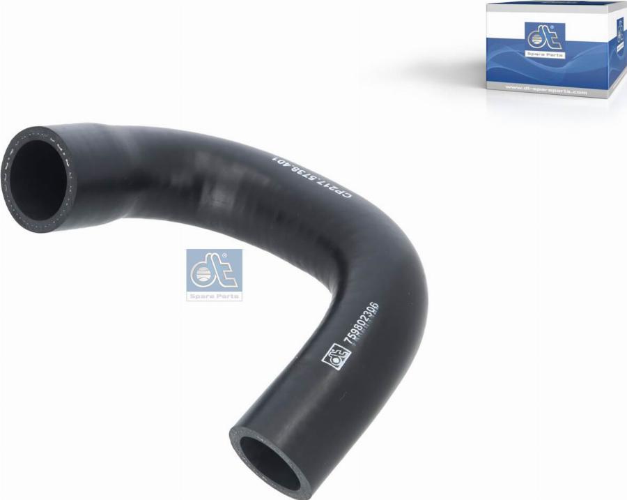 DT Spare Parts 1.40401 - Шланг, вентиляція картера autocars.com.ua