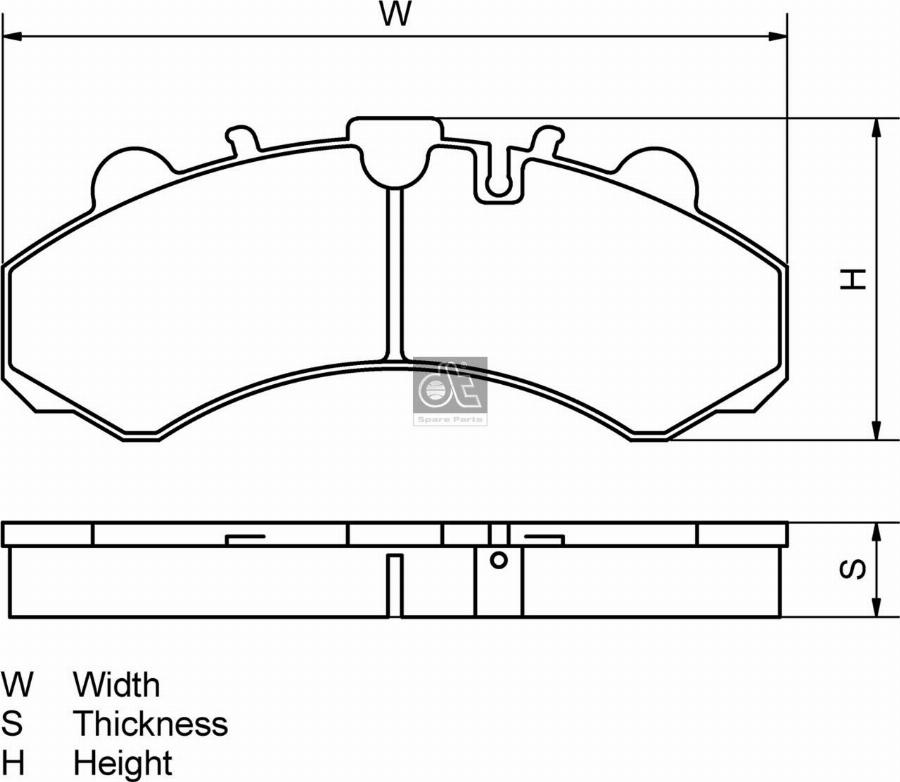 DT Spare Parts 15.00001 - Тормозные колодки, дисковые, комплект avtokuzovplus.com.ua