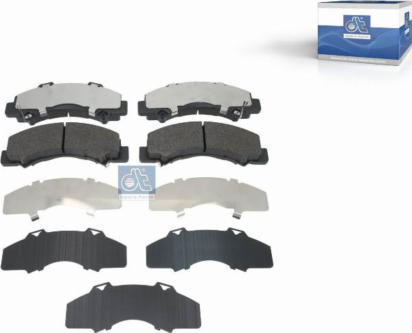 DT Spare Parts 15.00004 - Гальмівні колодки, дискові гальма autocars.com.ua
