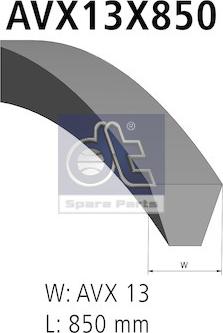 DT Spare Parts 2.15392SP - Комплект клинового ремня autodnr.net