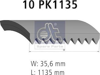 DT Spare Parts 2.15412 - Поликлиновой ремень autodnr.net