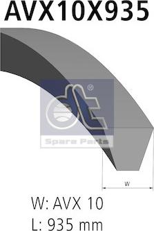 DT Spare Parts 2.21067 - Клиновой ремень, поперечные рёбра autodnr.net