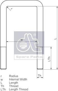 DT Spare Parts 2.61832 - Драбина ресори autocars.com.ua