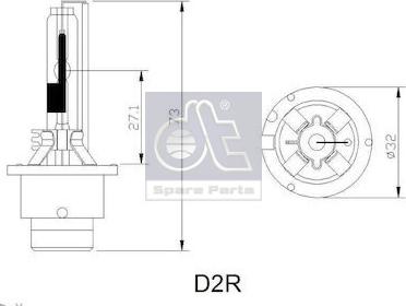 DT Spare Parts 3.32942 - Лампа накаливания, основная фара avtokuzovplus.com.ua