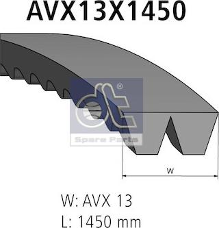 DT Spare Parts 334217 - Комплект клинового ременя autocars.com.ua