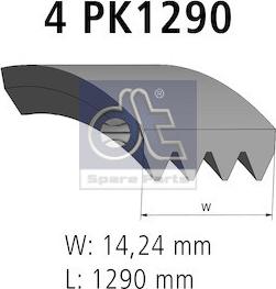 DT Spare Parts 3.34339 - Поликлиновой ремінь autocars.com.ua