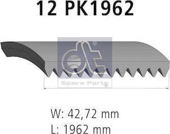 DT Spare Parts 3.34340 - Поликлиновой ремінь autocars.com.ua