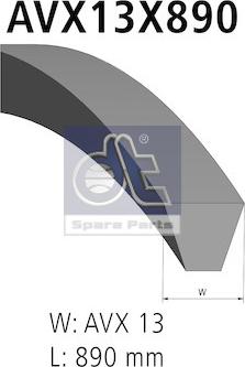 DT Spare Parts 3.34504 - Клиновой ремень, поперечные рёбра autodnr.net
