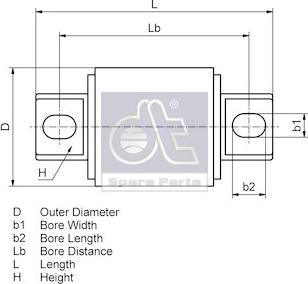 DT Spare Parts 3.96614 - Ремонтний комплект, важіль підвіски autocars.com.ua