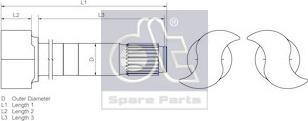 DT Spare Parts 4.60405 - Тормозной вал avtokuzovplus.com.ua