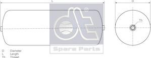 DT Spare Parts 4.66439 - Повітряний балон, пневматична система autocars.com.ua